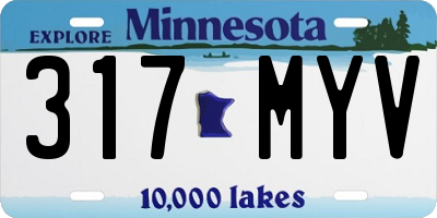 MN license plate 317MYV