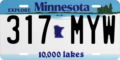 MN license plate 317MYW