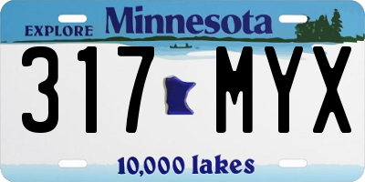 MN license plate 317MYX