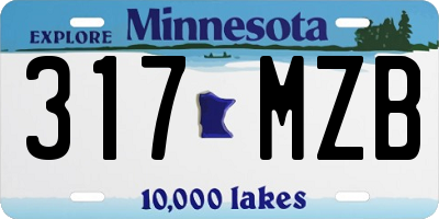 MN license plate 317MZB