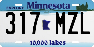 MN license plate 317MZL