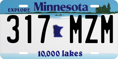MN license plate 317MZM