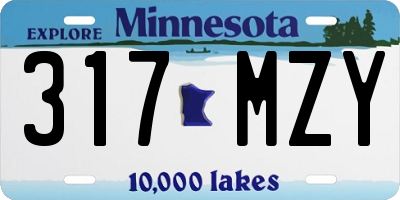 MN license plate 317MZY