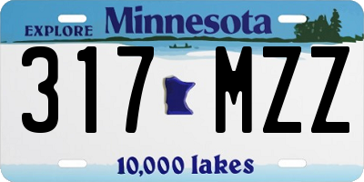 MN license plate 317MZZ