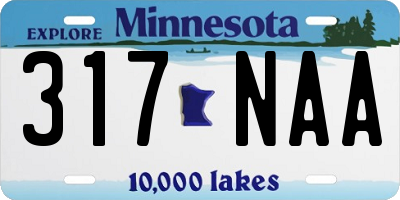 MN license plate 317NAA