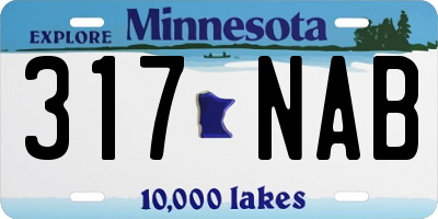 MN license plate 317NAB