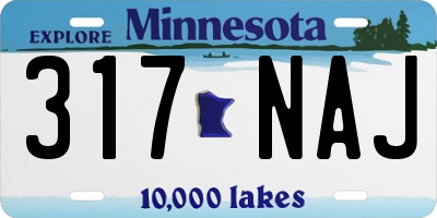 MN license plate 317NAJ