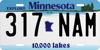 MN license plate 317NAM