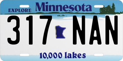 MN license plate 317NAN