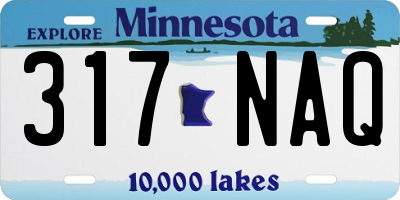MN license plate 317NAQ