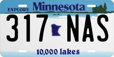 MN license plate 317NAS