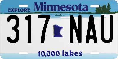 MN license plate 317NAU