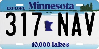 MN license plate 317NAV