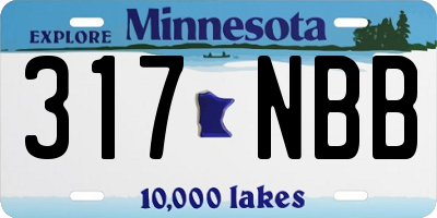 MN license plate 317NBB