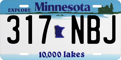MN license plate 317NBJ