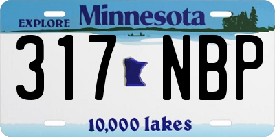 MN license plate 317NBP