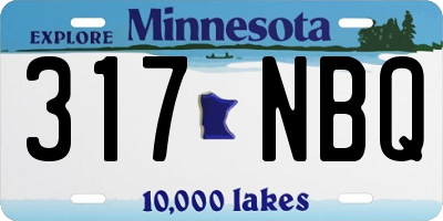 MN license plate 317NBQ