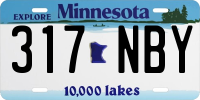 MN license plate 317NBY