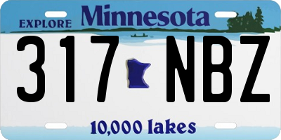 MN license plate 317NBZ
