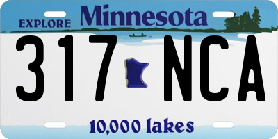 MN license plate 317NCA