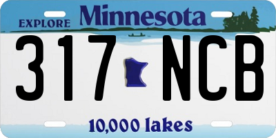 MN license plate 317NCB