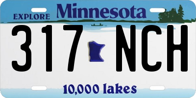 MN license plate 317NCH