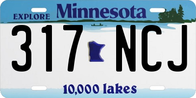 MN license plate 317NCJ