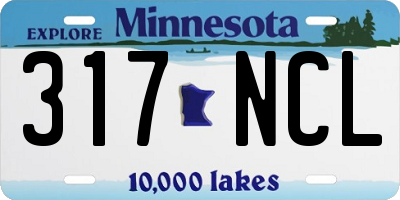 MN license plate 317NCL