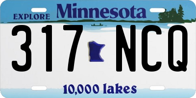 MN license plate 317NCQ