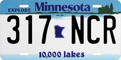 MN license plate 317NCR