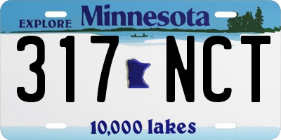 MN license plate 317NCT