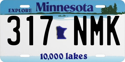 MN license plate 317NMK