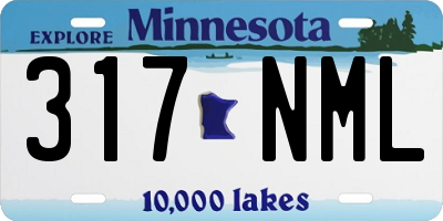 MN license plate 317NML