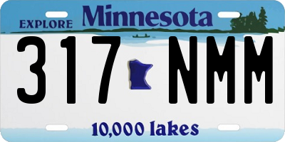 MN license plate 317NMM