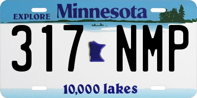 MN license plate 317NMP