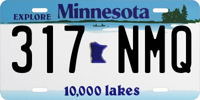MN license plate 317NMQ