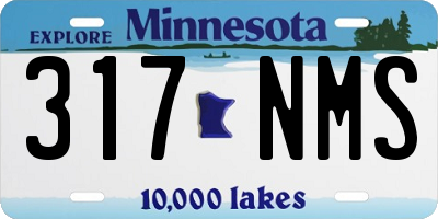 MN license plate 317NMS