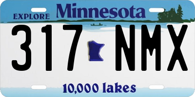 MN license plate 317NMX