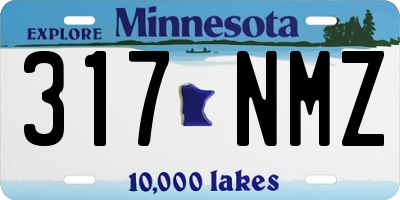 MN license plate 317NMZ
