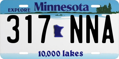 MN license plate 317NNA