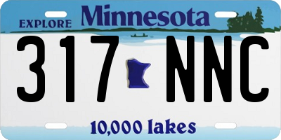 MN license plate 317NNC