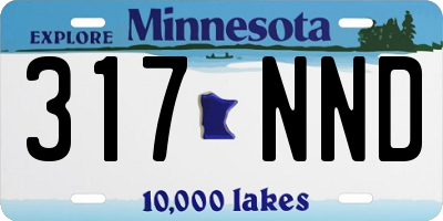 MN license plate 317NND