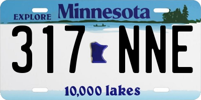 MN license plate 317NNE