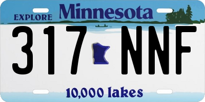 MN license plate 317NNF