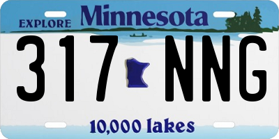 MN license plate 317NNG