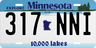 MN license plate 317NNI