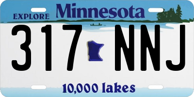 MN license plate 317NNJ
