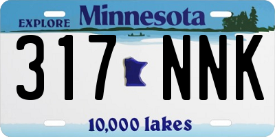 MN license plate 317NNK