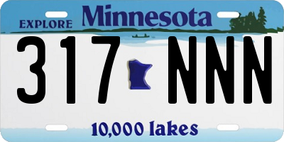 MN license plate 317NNN