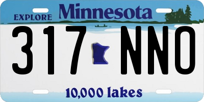 MN license plate 317NNO